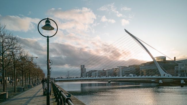 Samuel Beckett bridge over the River Liffey in Dublin